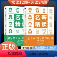 初中名著精读.全套2本 初中通用 [正版]2022初中名著精读考点精练七八九年级初中生必读名著导读与考点中考复习资料中外