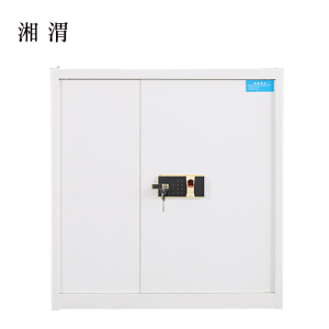 湘渭保险柜铁皮资料柜矮柜办公室储物柜单节白色指纹锁900*420*900
