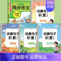 [共5本]优美句子字帖+五年级下同步作文 [正版]优美句子积累字帖大全小学生练字帖每日一练好词好句好段正楷写字二三四五年