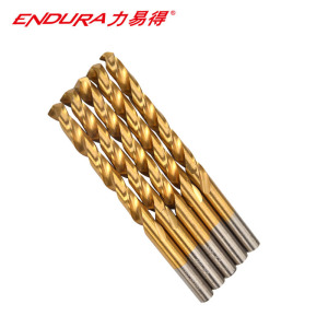 力易得(ENDURA) 直柄高速钢镀钛麻花钻头 7.5mm E0334 10支
