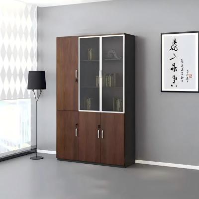 易企采 三门书柜(左) 办公室文件柜隔断储物柜 40*120*200CM 单位:组