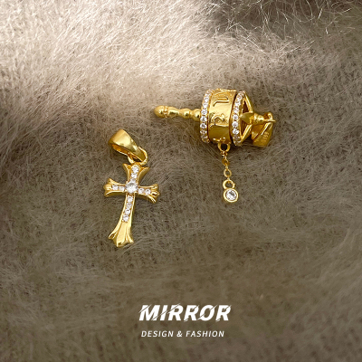 999纯银传经筒十字架仅吊坠女项坠创意小众设计个性时尚 BCZ1915送女朋友老婆情人节七夕生日礼物