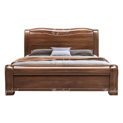 洛诗莲 (RoyceLand) 胡桃木实木床1.5米单人床