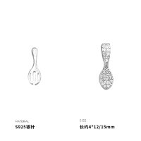 925银针吃货耳钉勺子叉子耳饰耳环女小众可爱简约个性学生送女朋友老婆情人节七夕生日礼物