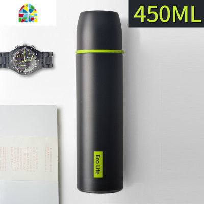 保温杯女可爱少女学生带盖带水杯子男儿童瓶便携大容量定制 FENGHOU 金色带提绳500ml