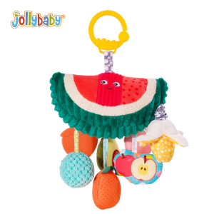 jollybaby婴儿推车玩具挂件床铃摇铃安全座椅1岁宝宝车载西瓜1663