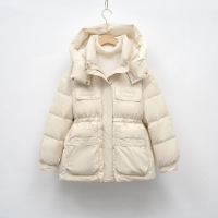 羽绒服女冬季新款白鸭绒连帽收腰加厚修身显瘦时尚保暖外