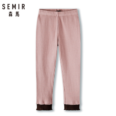 Semir森马童装针织长裤女婴幼童裤子春秋新款多色打底裤保暖
