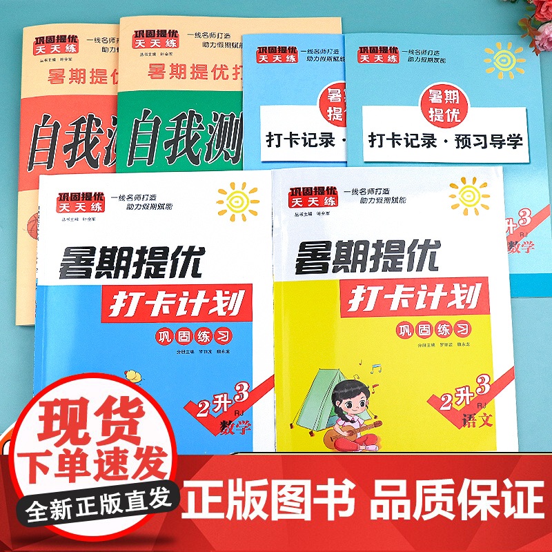 二年级下册暑假作业预复习一本通 二升三暑假衔接人教版2024新版语文数学衔接教材2升3 暑假生活暑期计划表升级训练 暑期