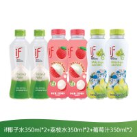 泰国进口if椰子水荔枝水葡萄水果汁饮料组合装6瓶