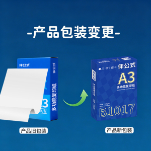伴公式 B1017 A3 80g复印纸白色500张/包 5包/箱 复印纸(计价单位:箱)白色