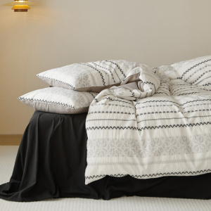 提花感床上四件套新款四季通用纯棉床单被套三件套