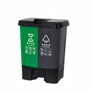 凡礼格塑料脚踏分类垃圾桶