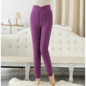 奶奶冬装加绒加厚保暖裤子妈妈装高腰打底裤女老年人护膝弹力棉裤