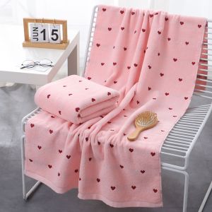 桃心棉浴巾140*70酒店棉成人男女家用加大码加厚柔软