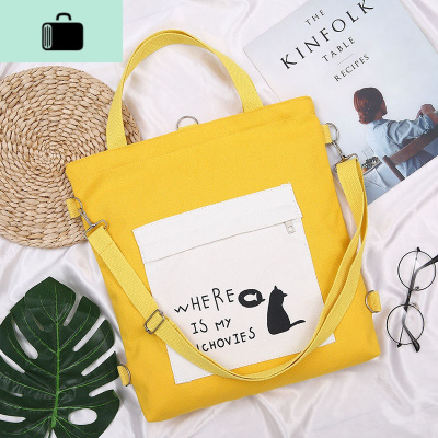 帆布包女2020新款单肩斜跨大容量文艺韩版ins学生上课手提袋NEWLAKE女手包