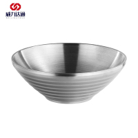 威力达通 304不锈钢拉面碗螺纹碗 22cm 个