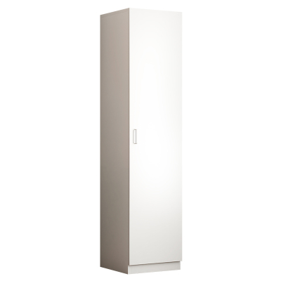 臻远ZY-MZYG-8简约木质衣柜卧室单开门衣柜夹缝储物柜 暖白色D款单门