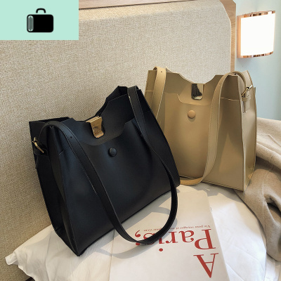 韩版大包包女2020春夏新款复古时尚水桶包洋气大容量女单肩斜挎包NEW LAKE女斜挎包