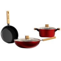 炊大皇 家和盛宴三件套 CDH-TD216(炒锅32cm+汤锅22cm+煎锅22cm)