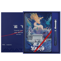 英雄宝珠笔H605D联名定制款签字笔商务金属重手感学生女男士签名签单黑色礼物送礼礼盒装宝珠笔