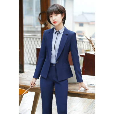 秋冬职业装女装套装套裤西装文员长袖西服外套面试工装工作服正装