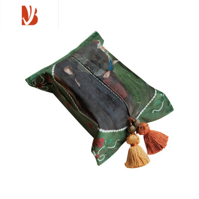 三维工匠丽莎欧式复古车载纸巾盒客厅茶几纸巾套家用纸巾袋抽纸盒 B