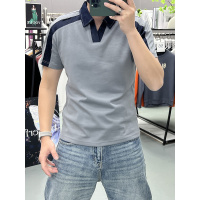 夏季新款插肩翻领POLO衫短袖男装上衣高货工T恤短袖半袖t打底半截