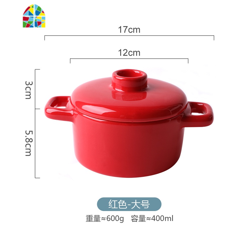 宝宝蒸蛋碗汤辅食陶瓷可高温炖盅甜品烤碗鸡蛋羹家用双耳带盖 FENGHOU 绿色中