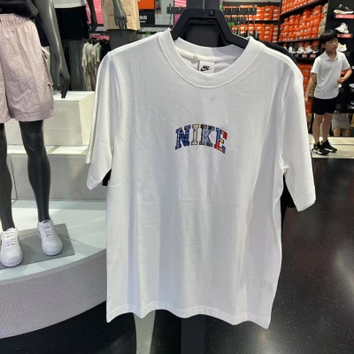 NIKE耐克短袖T恤运动休闲舒适透气针织圆领女装IM3388-100 D