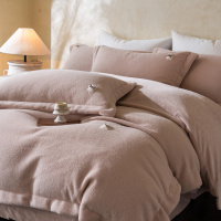 新款高端糯米绒床上四件套牛奶珊瑚绒加厚轻奢床品被套床单冬