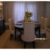 简约欧式餐桌椅组合 一桌六椅四椅 法式实木饭桌洽谈桌椅组合特价