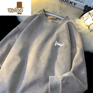 YANXU300g圆领卫衣男青少年学生宽松情侣装早秋外套