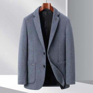 秋冬新款羊毛男士休闲西服韩版修身毛呢西装潮流单西