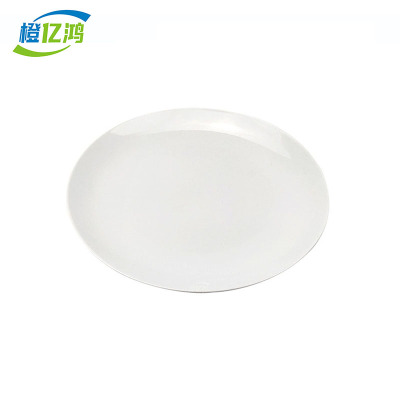 橙亿鸿 纯白陶瓷浅盘 碟子 西餐盘子/个