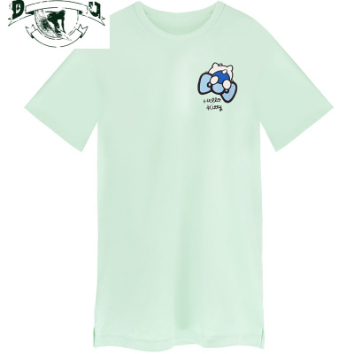 HLCOMANHelloKitty卡通短袖睡衣睡裙女夏季新款可爱少女家居服睡裙