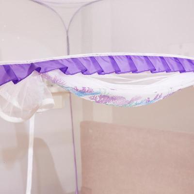 家柏饰(CORATED)新款免安装蒙古包蚊帐床上1.8m床儿童防摔防蚊罩床1.2米床家用1.5