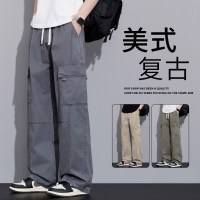 百搭工装裤2026夏季新款潮牌时尚男士休闲裤宽松直筒运动耐磨长裤