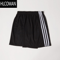 HLCOMAN薄款三道杠运动短裤子条纹男女宽松三条杠休闲四五分裤速干篮球夏