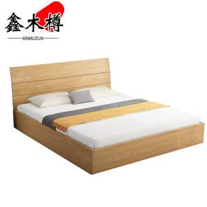 鑫木樽单人床1.2m+床头柜*1组