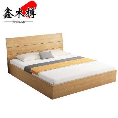 鑫木樽单人床1.2m+床头柜*1组