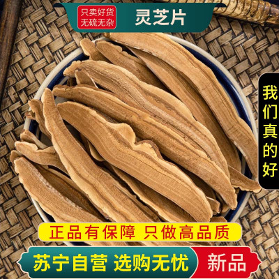甄选灵芝片100克切片正品灵芝养生茶泡水酒林芝斗龙芝煮水泡茶干货