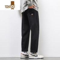 YANXU工装裤子男士潮牌垂感直筒宽松阔腿2023秋季新款男生休闲长裤