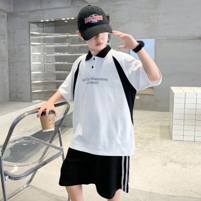男童夏季套装2026新款夏装短袖POLO衫中大儿童痞帅炸街男孩夏款潮