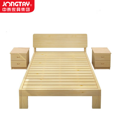 中泰(jongtay)木床现代简约1.2米单人床家用宿舍休息室木板床 J-YQDZ09