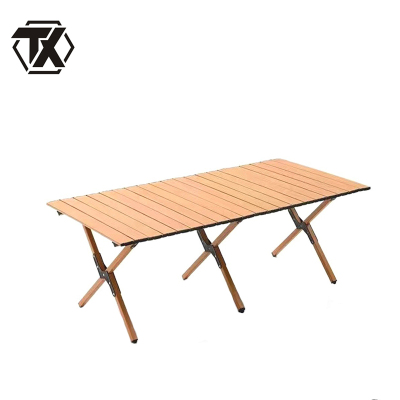 铁迅露营野餐轻便折叠金属蛋卷桌X82 张