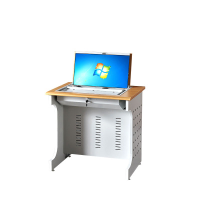 晋舰 翻转桌隐藏式多媒体电教室机房电脑桌嵌入式课桌 010单人位