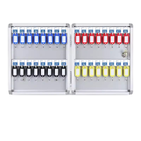 迅迈 32位壁挂钥匙箱[铝合金加厚款]钥匙箱壁挂式房地产中介物业汽车锁匙收纳存放盒储存管理盒钥匙柜