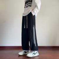 定制男装新款春秋季男士一裤两穿宽松阔腿裤韩版潮流休闲卫裤