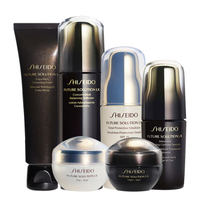 资生堂(SHISEIDO)时光琉璃御藏臻萃面部护肤套装礼盒水润弹力抗皱套装(洁面+水+乳+精华+日霜+晚霜)